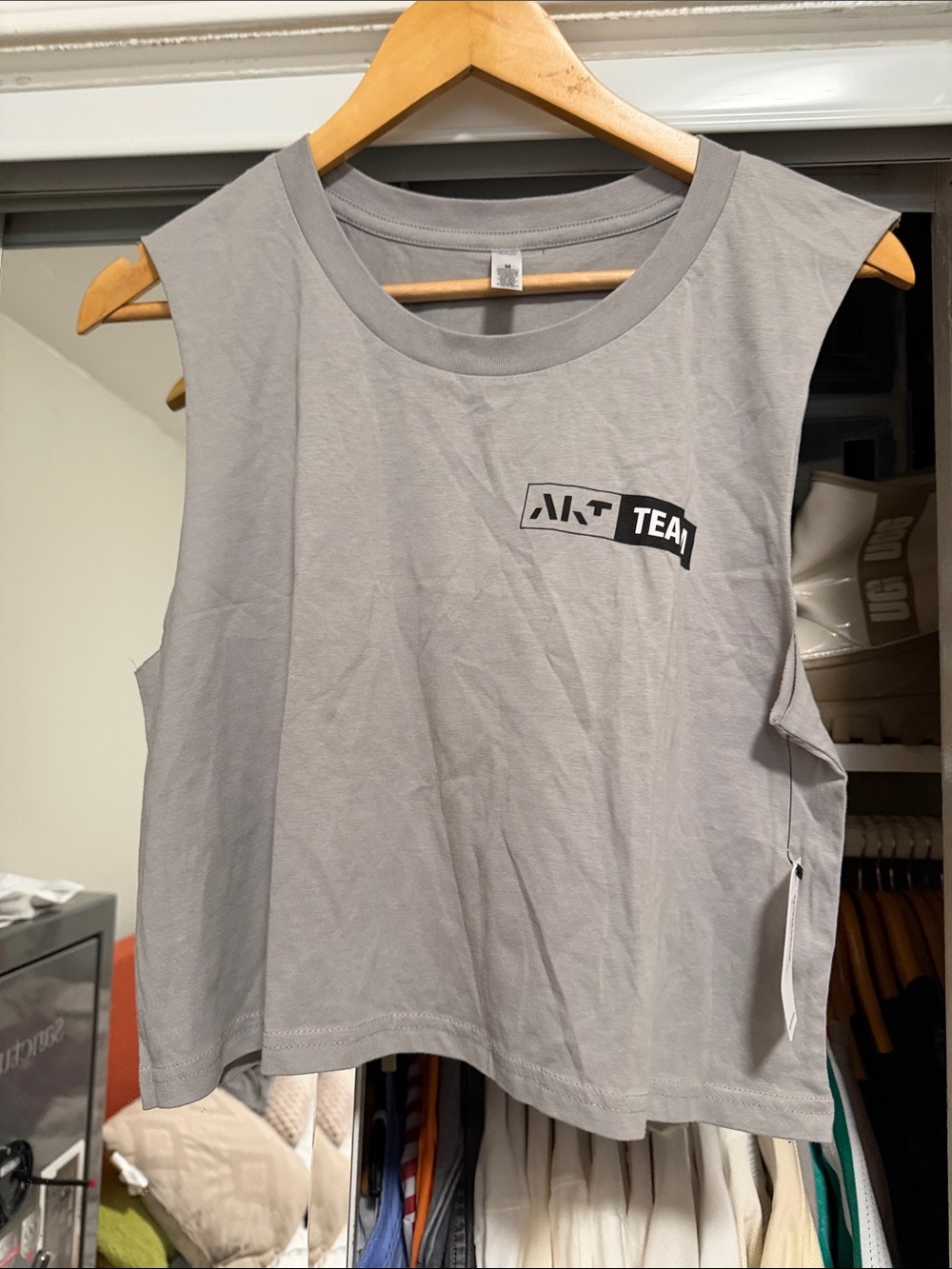 Team Gray Sleeveless Muscle Tee - A|T